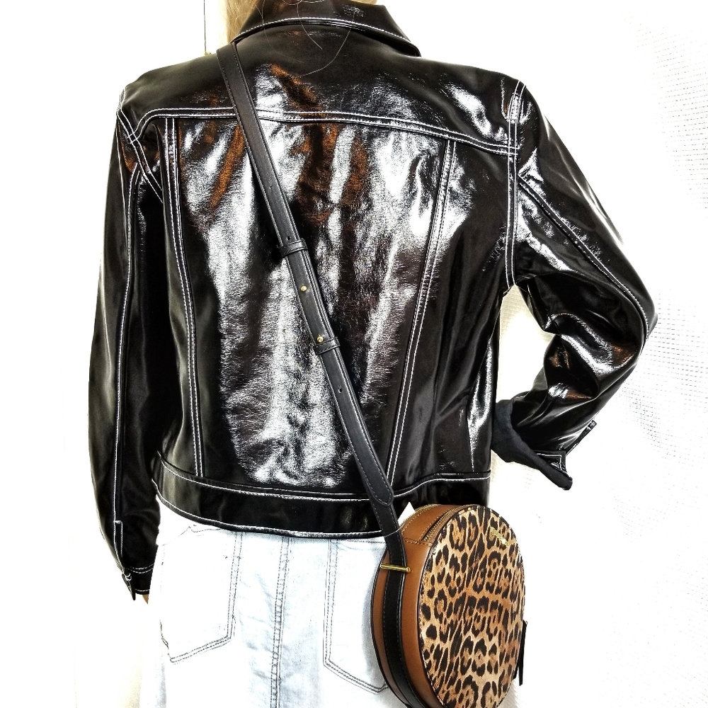 NINE WEST Soft Patent Leather Jacket BNWT - Picture 4 of 8
